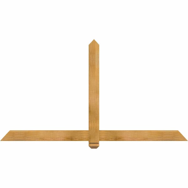 Ekena Millwork Eugene Rough Sawn Timber Gable Bracket, Western Red Cedar, 72"W x 39"H x 2"D x 4"F, 13/12 Pitch GBW072X39X0204EUG00RWR - main